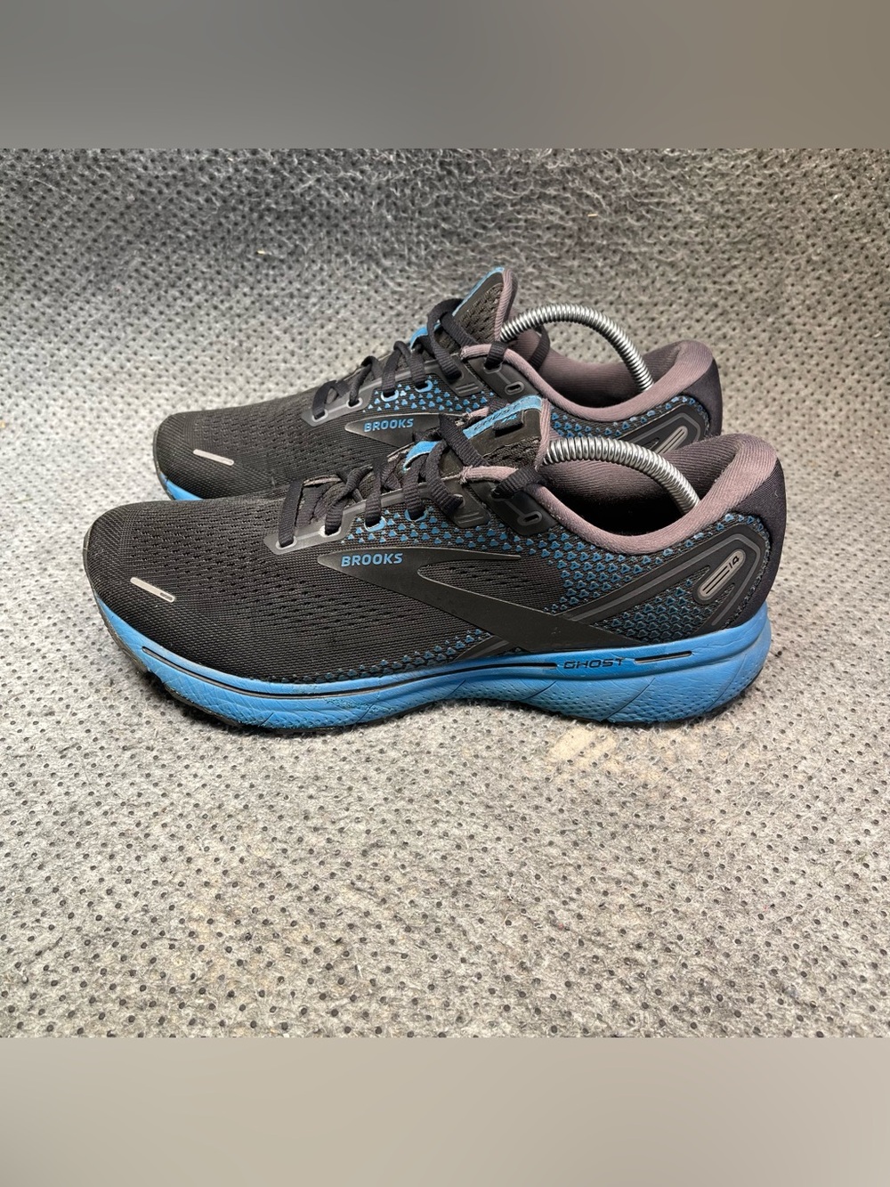 Brooks Ghost 14 Black Blue Running Shoes Size 10.5 Men’s